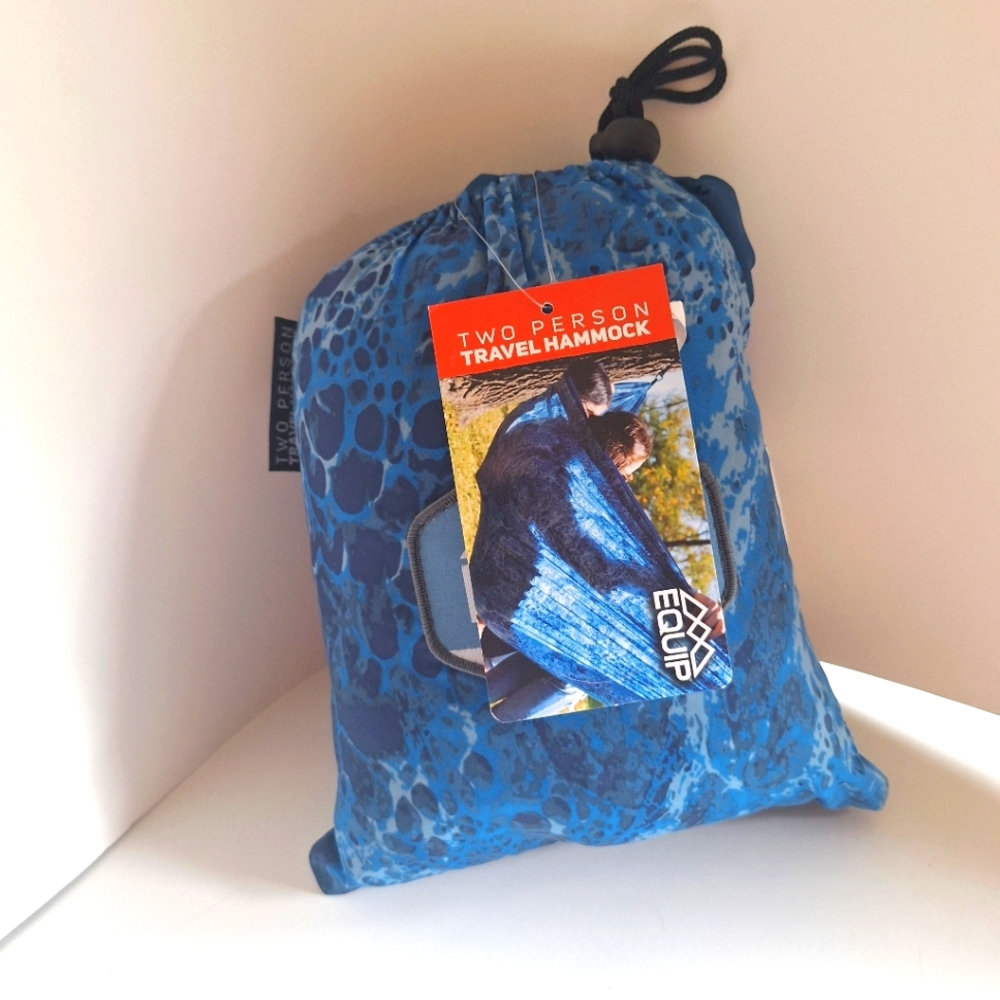 Equip Two Person Travel Hammock Blue Tie Dye Unopened Brand New 127 X 77
